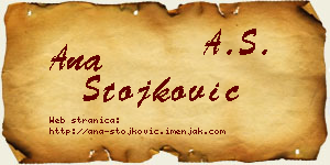 Ana Stojković vizit kartica